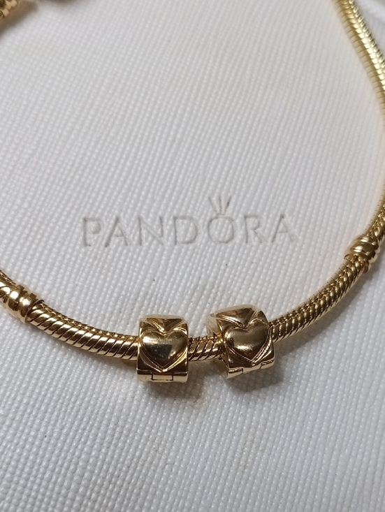 Pandora Jewelry - Pandora Two Vintage 14k Solid Gold Heart Clips